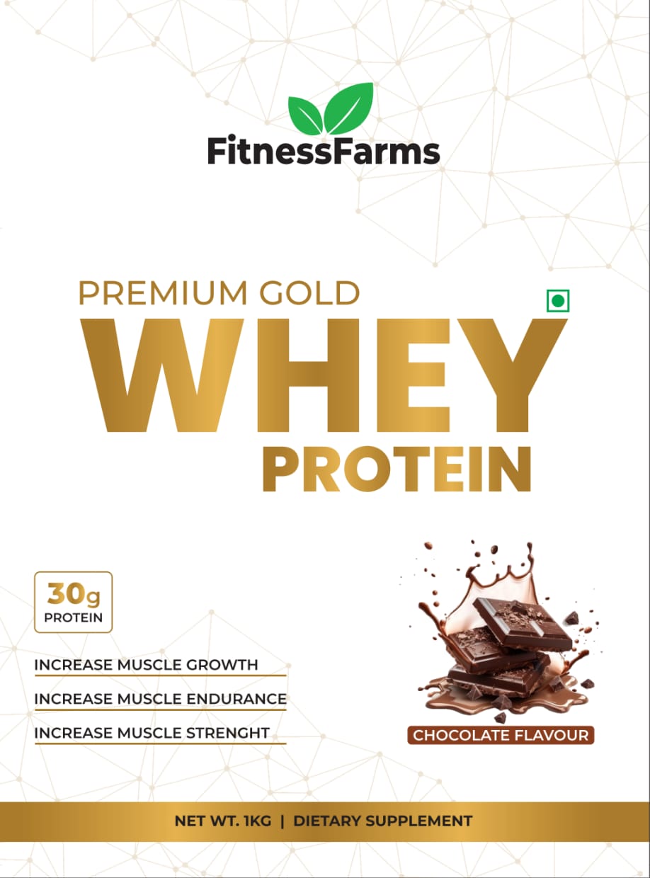 FitnessFarms Gold Whey Protein - Chocolate Fitnessfarms Gold Whey Protein 30 G | best for Leading muscle gaining